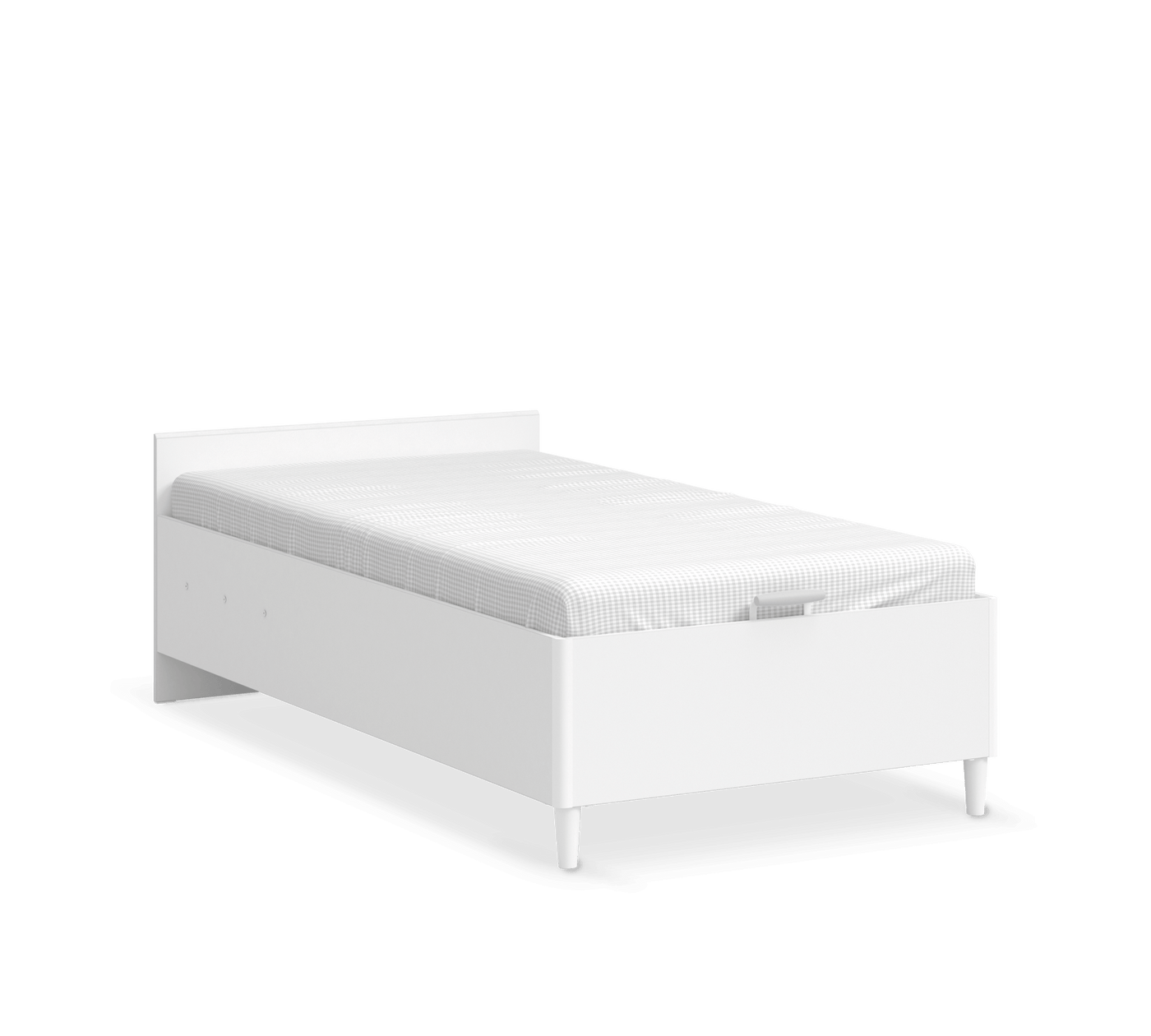 Montes Beyaz Başlıksız Bazalı Karyola (100x200 cm)