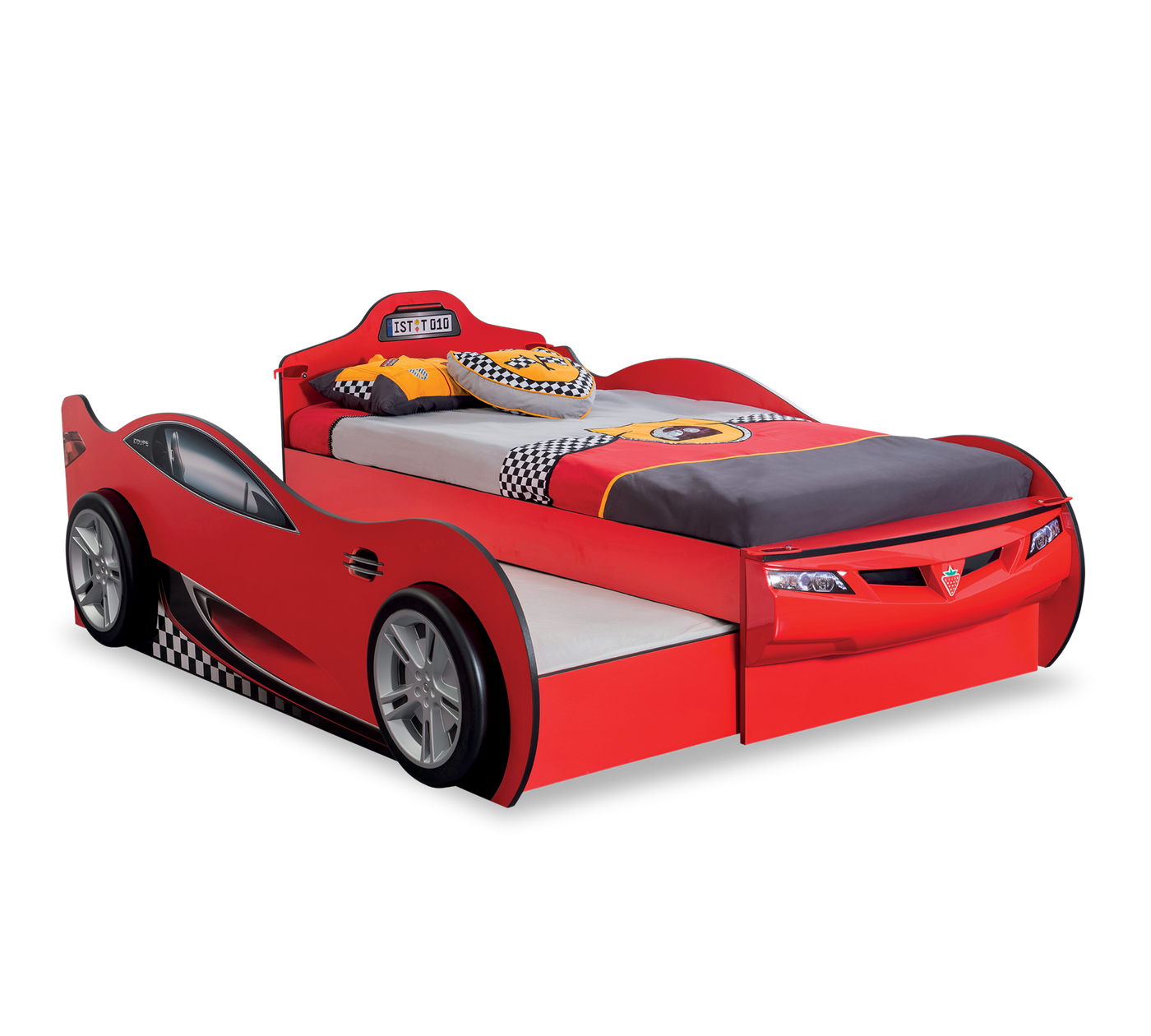 Racecup Araba Yatak Kırmızı (Arkadaş Yataklı)