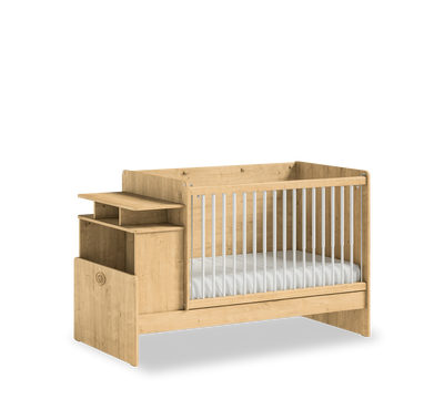 Mocha Baby Masalı Asansörlü Büyüyen Bebek Karyolası (70x115-70x145 cm)
