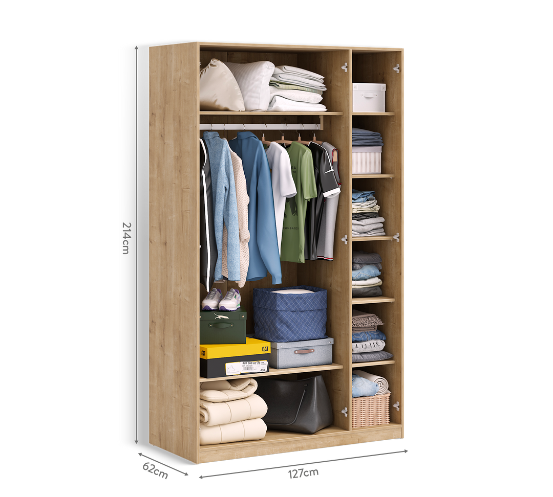 Mocha 3 Kapılı Line Dolap | Çilek Odası