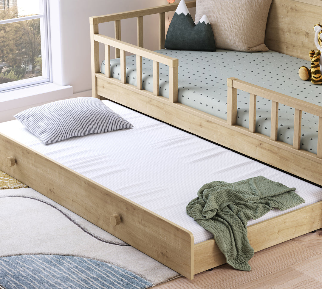 ベッド Kulplu Alt Karyola (Mocha) (90x190 cm) | Çilek Odası