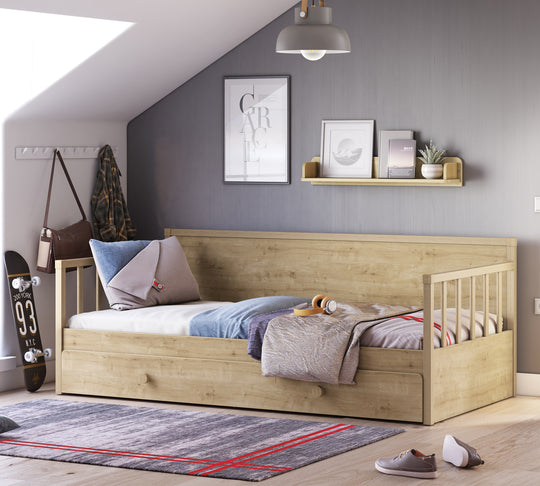 ベッド Kulplu Alt Karyola (Mocha) (90x190 cm) | Çilek Odası