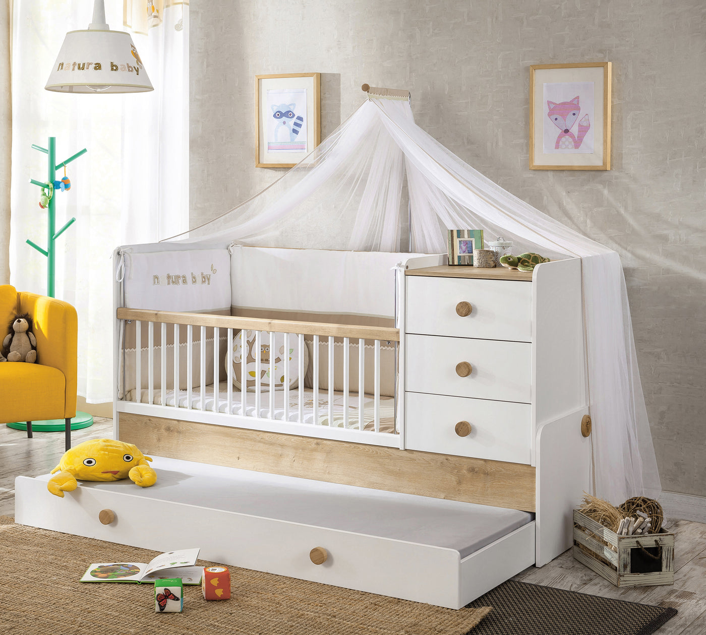 Baby Natura Büyüyen Bebek Karyolası (Ebeveyn Karyolalı) (80x180 cm)