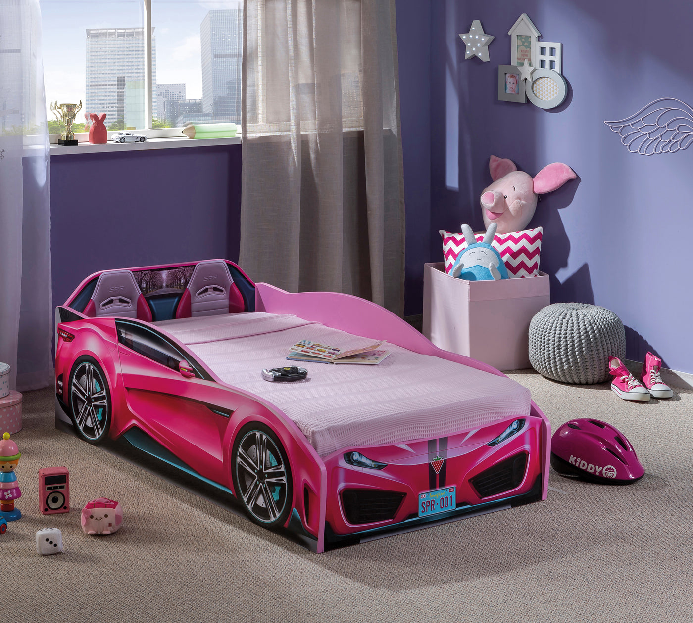 Spyder Araba Yatak Pembe (70x131 cm)