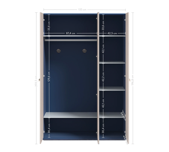 Trio 3 Kapılı Dolap | Çilek Odası