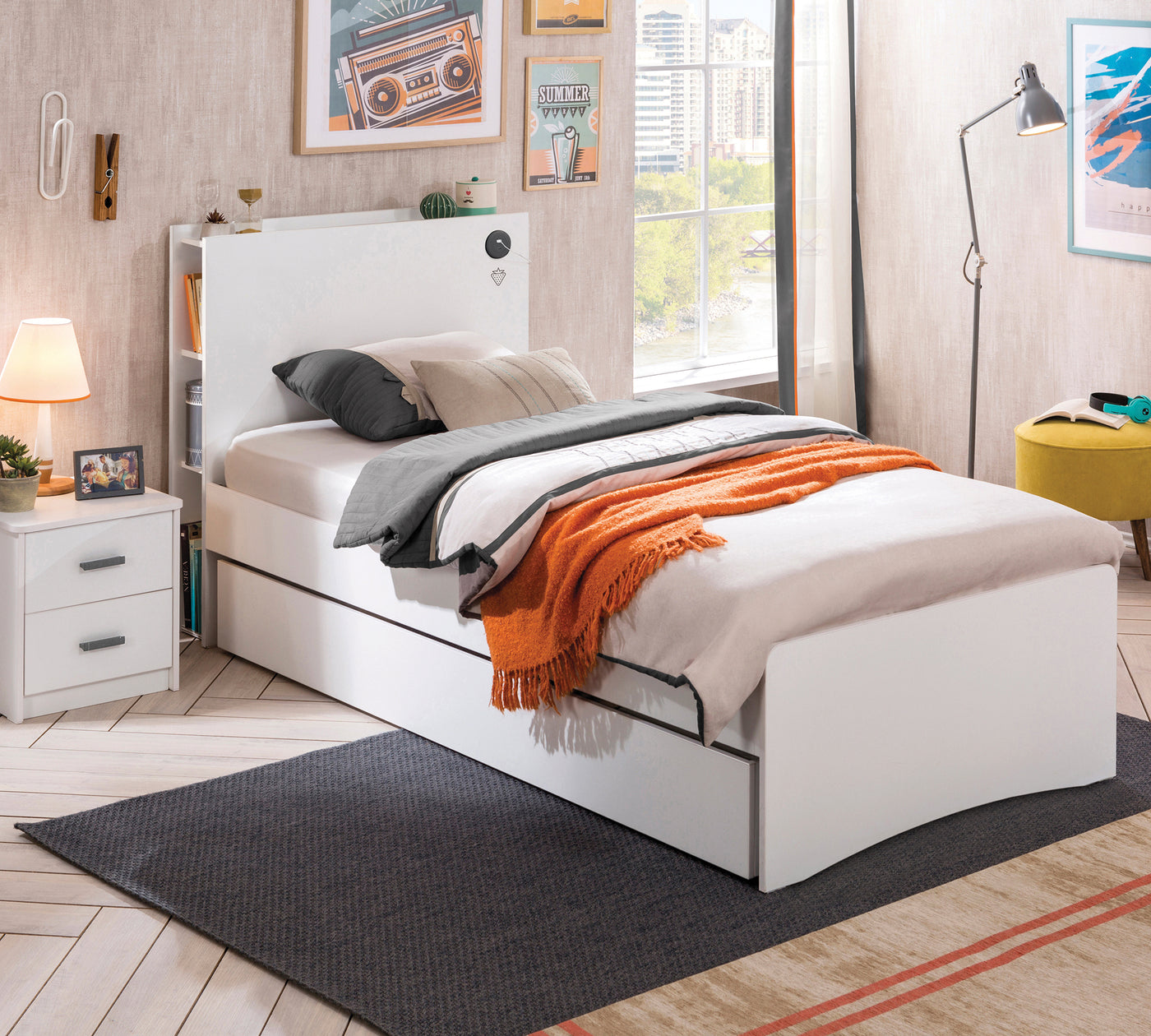 White Alt Karyola (90x190 cm)
