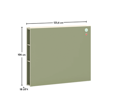 Montes Natural Kitaplıklı Başlık 120 cm