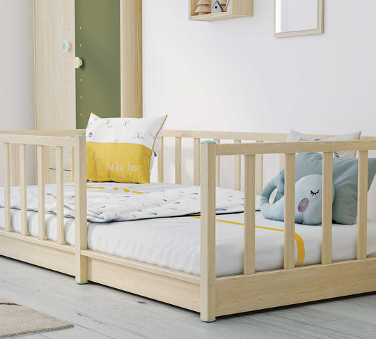 ベッド Line Çatısız Karyola (Montes Natural)(90x190 cm) | Çilek Odası