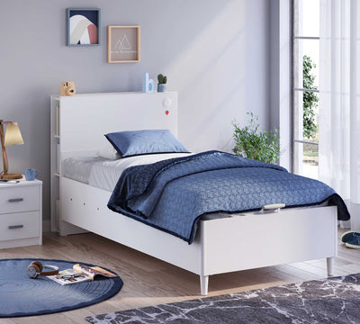 Montes Beyaz Kitaplıklı Başlık (120 cm)
