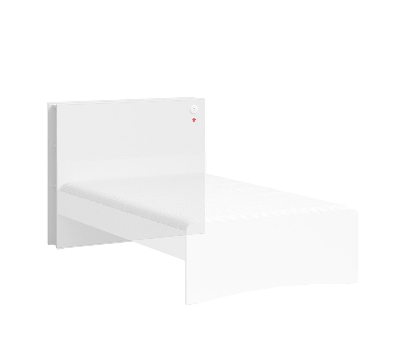 Montes Beyaz Kitaplıklı Başlık (120 cm)