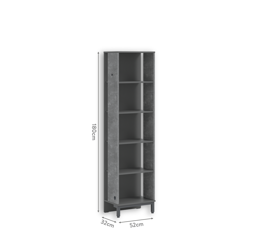 Space Gray Kitaplık | Çilek Odası