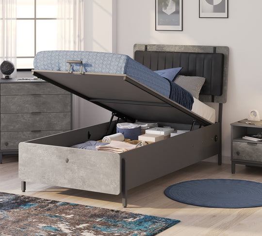 Space Gray Bazalı Karyola | Çilek Odası