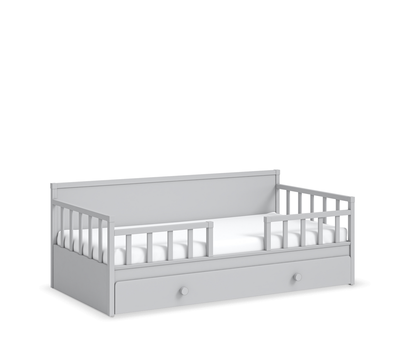 Daybed Çatısız Karyola Gri (Alt Karyolalı) (100x200 cm)