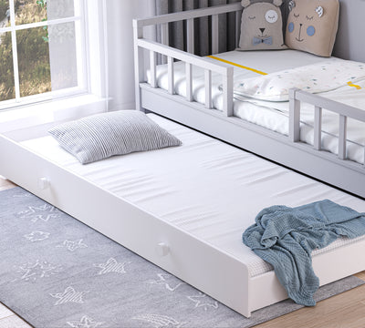 Daybed Çatısız Karyola Gri (Alt Karyolalı) (100x200 cm)