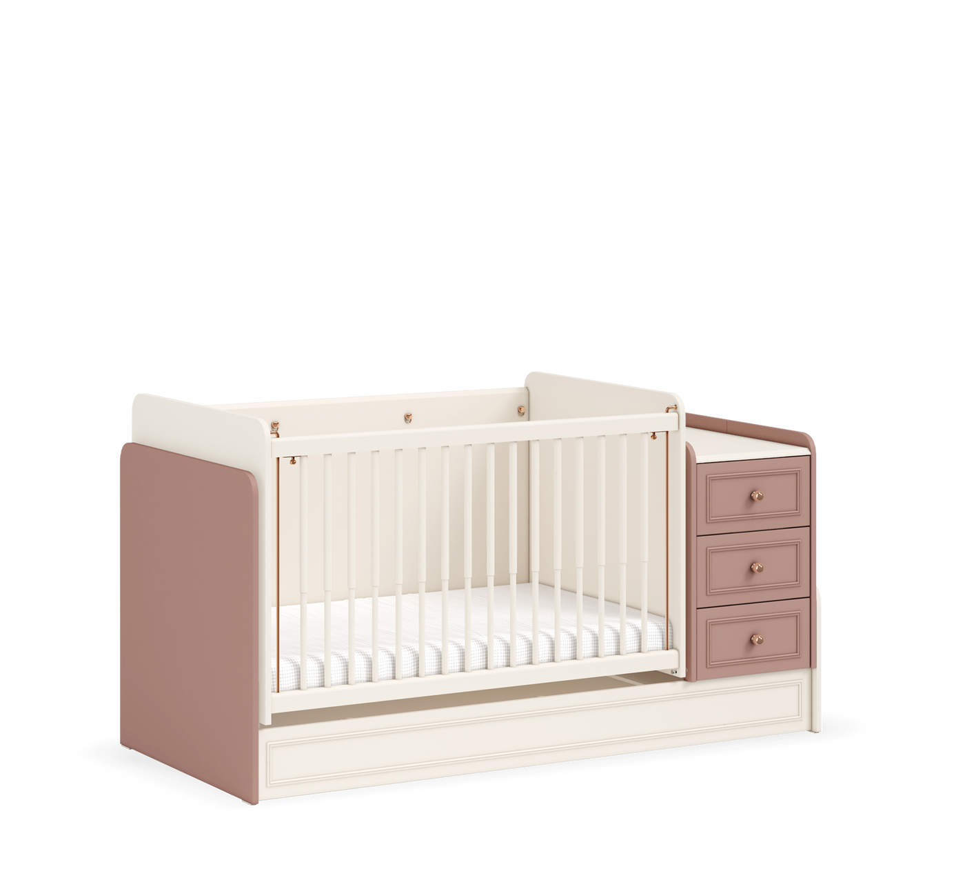 Baby Elegance Büyüyen Bebek Karyolası (Sallanan ve Masa Olabilen) (70x115-70x160 cm)