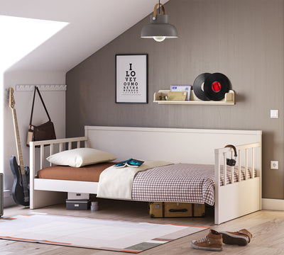 Daybed Çatısız Karyola (Krem) (100x200 cm)
