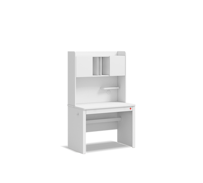 Varia Beyaz Dar Çalışma Masası (Kapaklı Çalışma Üniteli)