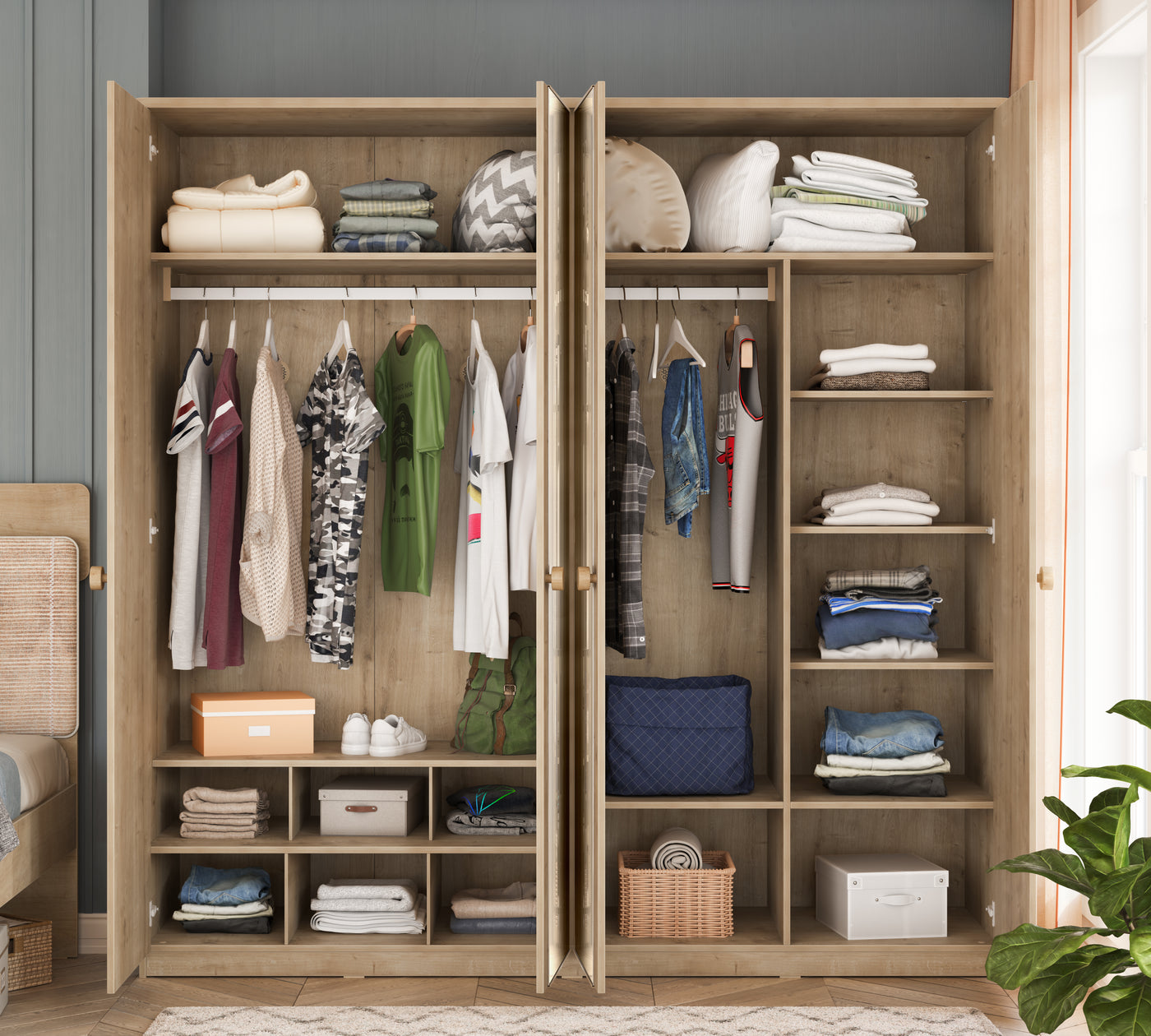 Mocha 4 Kapılı Dolap