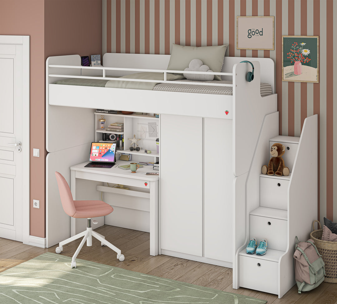 Stüdyo Beyaz Set-1 (90x200 cm) | Çilek Odası