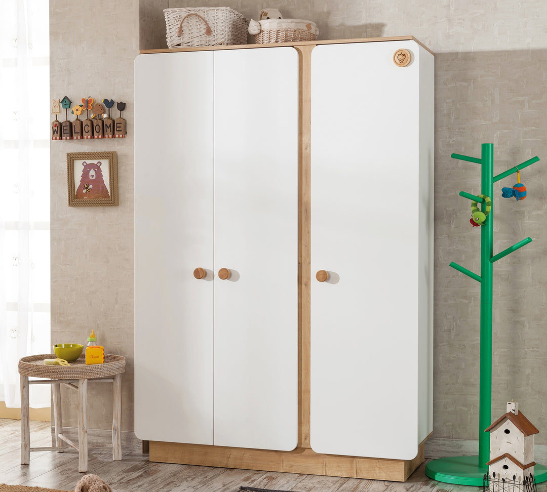 Baby Natura 3 Kapılı Dolap | Çilek Odası